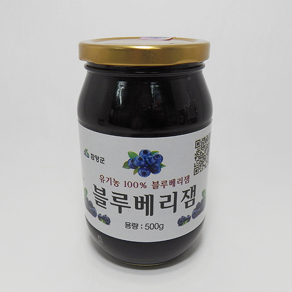 블루베리잼, 지리산 유기농 블루베리 잼 500g 1병 국내산 국산